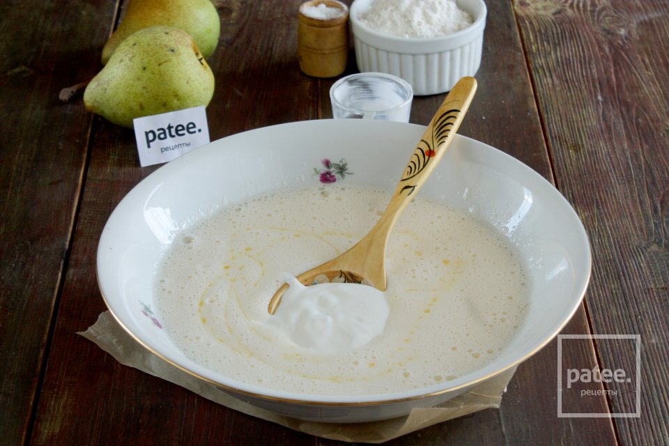 Быстрый пирог с грушами - Шаг 5