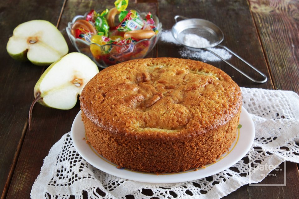 Быстрый пирог с грушами - Шаг 12