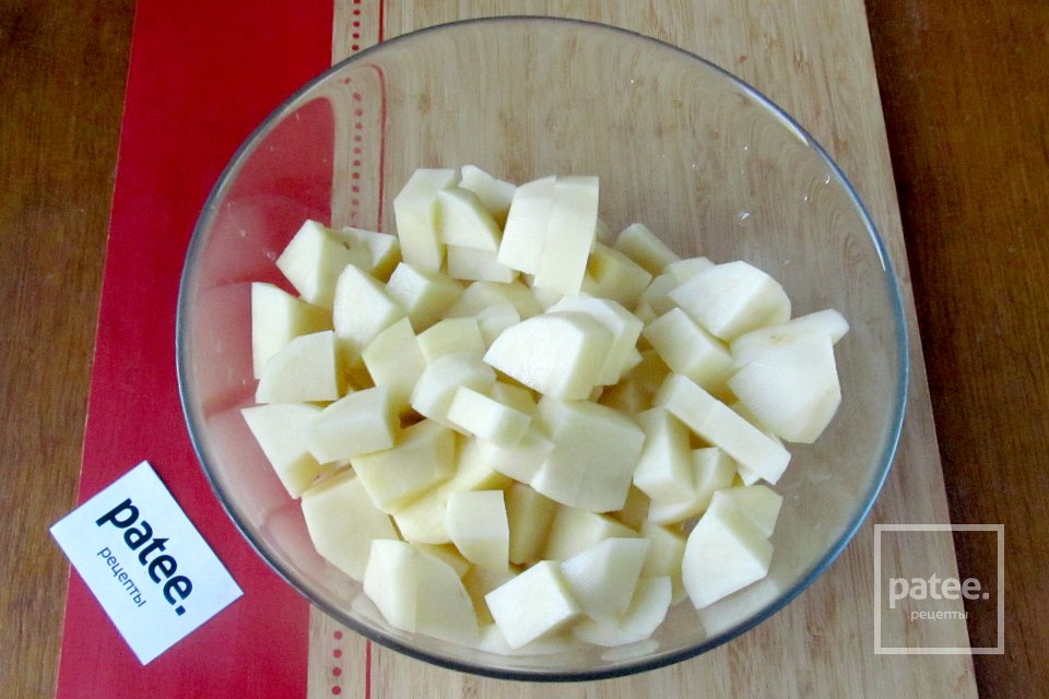 Тушеная картошка с печенью в мультиварке - Шаг 7