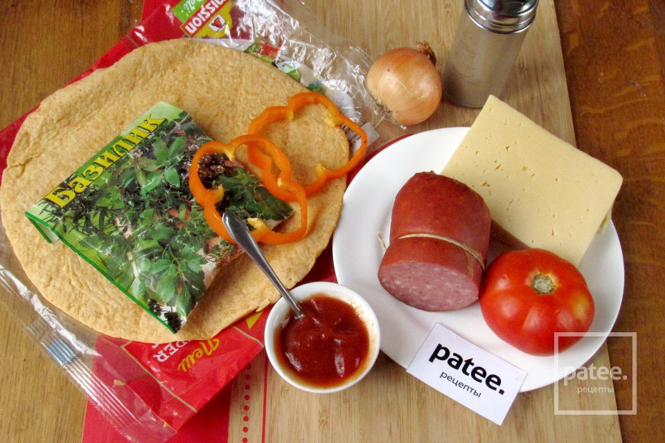 Пицца на тортилье - Шаг 1