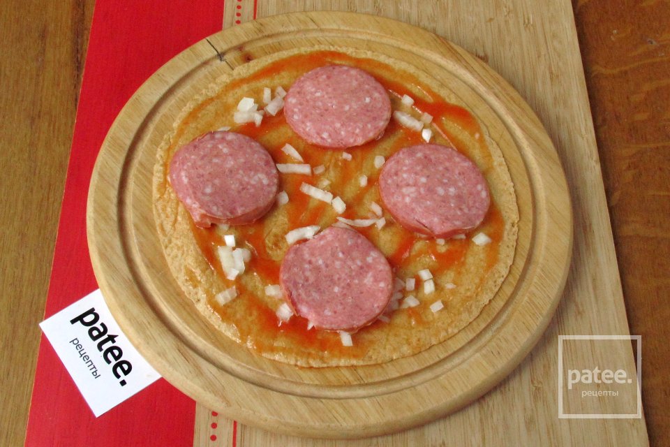 Пицца на тортилье - Шаг 5