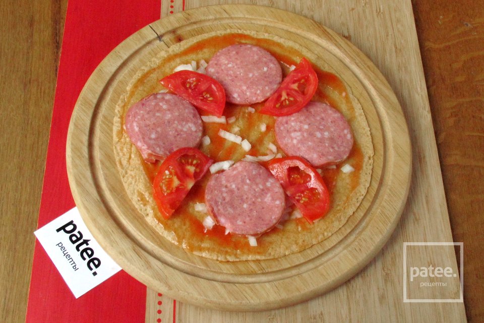 Пицца на тортилье - Шаг 6