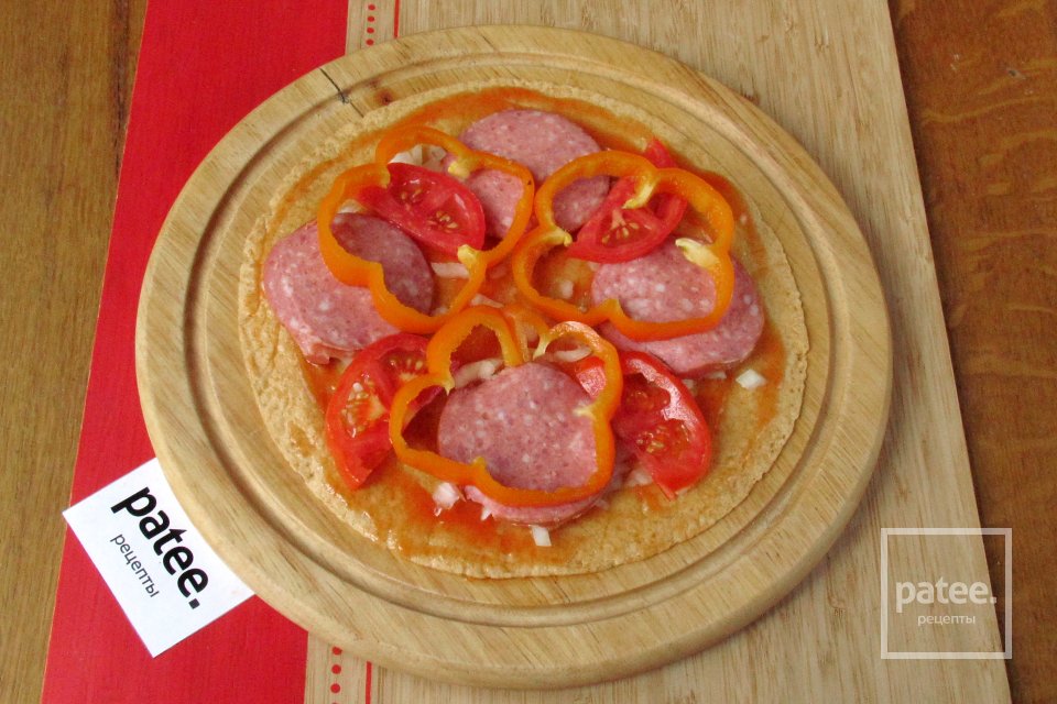 Пицца на тортилье - Шаг 7