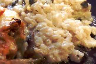 Рис с грибами в сливочном соусе