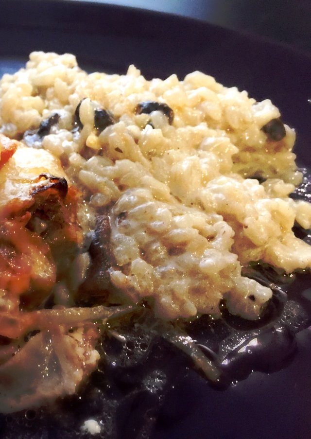Рис с грибами в сливочном соусе