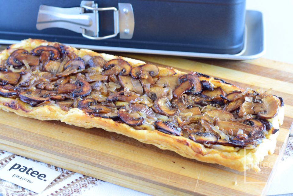 Тарт с карамелизированным луком и шампиньонами - Шаг 11