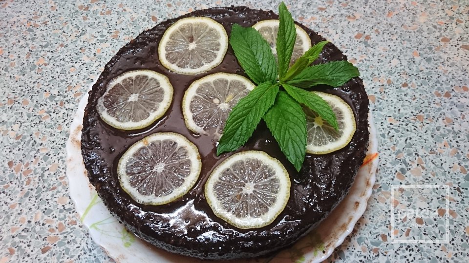 Лимонный бисквит в мультиварке со сметанным кремом и глянцевой шоколадной глазурью - Шаг 13