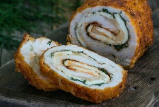 куриные рулетики с сыром и зеленью