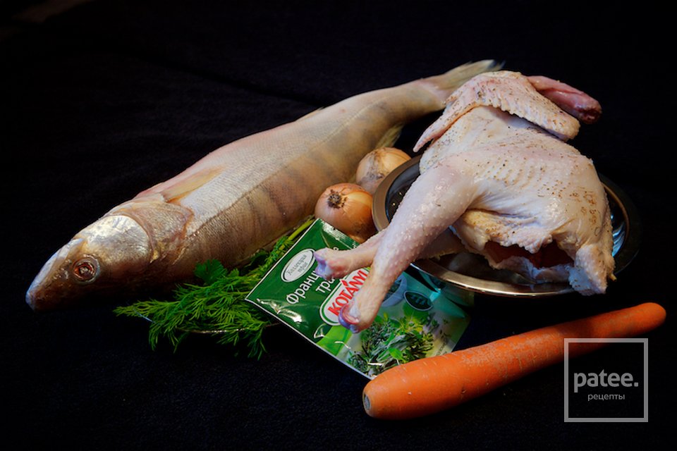 Легкий петушиный суп с судаком - Шаг 1