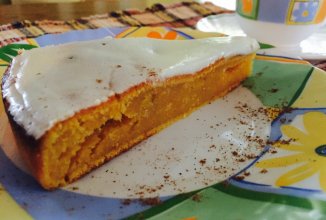 Тыквенный пирог со сметаной и сметанным кремом