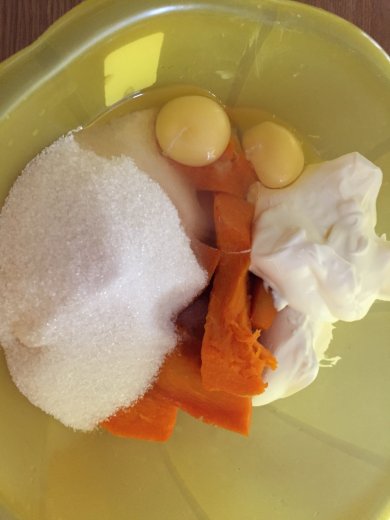 Тыквенный пирог со сметаной и сметанным кремом - Шаг 2