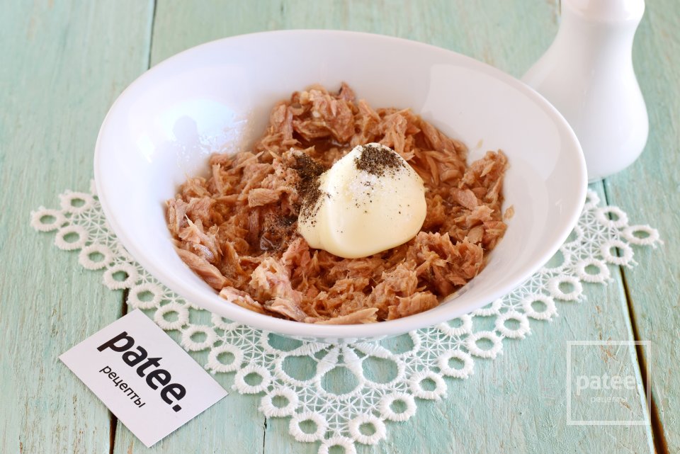 Персики фаршированные тунцовым муссом - Шаг 5