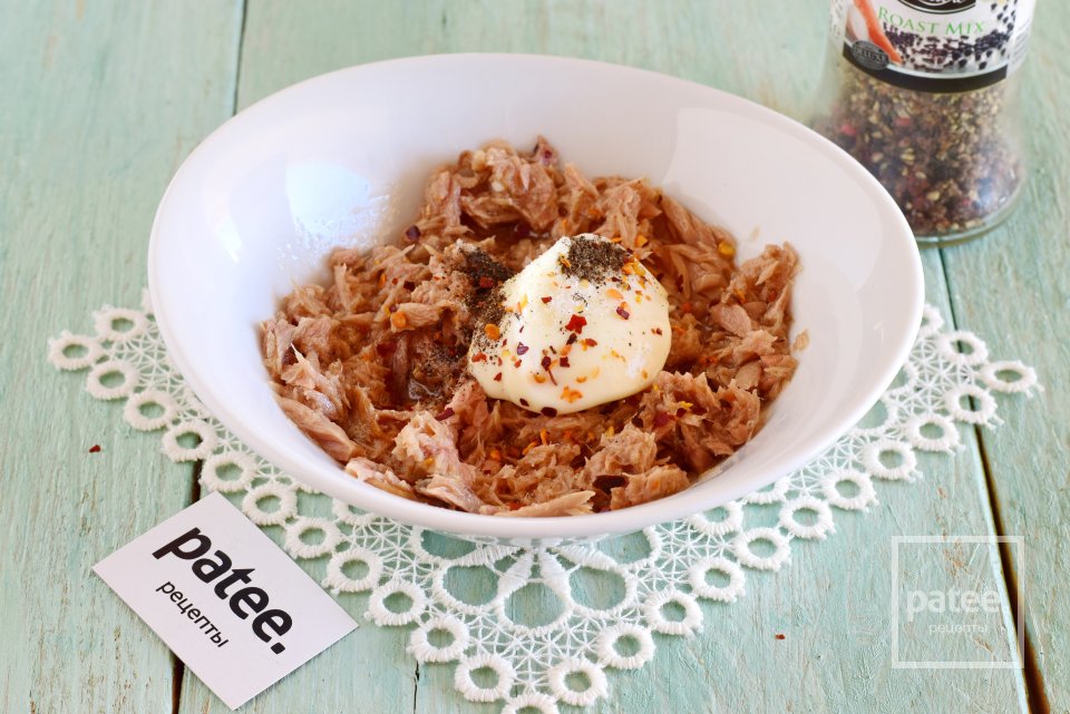 Персики фаршированные тунцовым муссом - Шаг 6