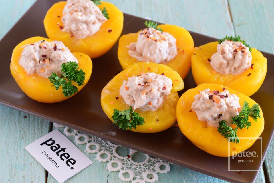Персики фаршированные тунцовым муссом - Шаг 11