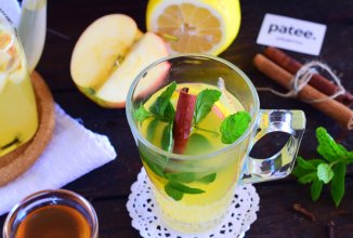 Пряный чай с яблоком, имбирем и цитрусами