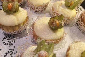 Корзиночки из песочного теста с творожной начинкой