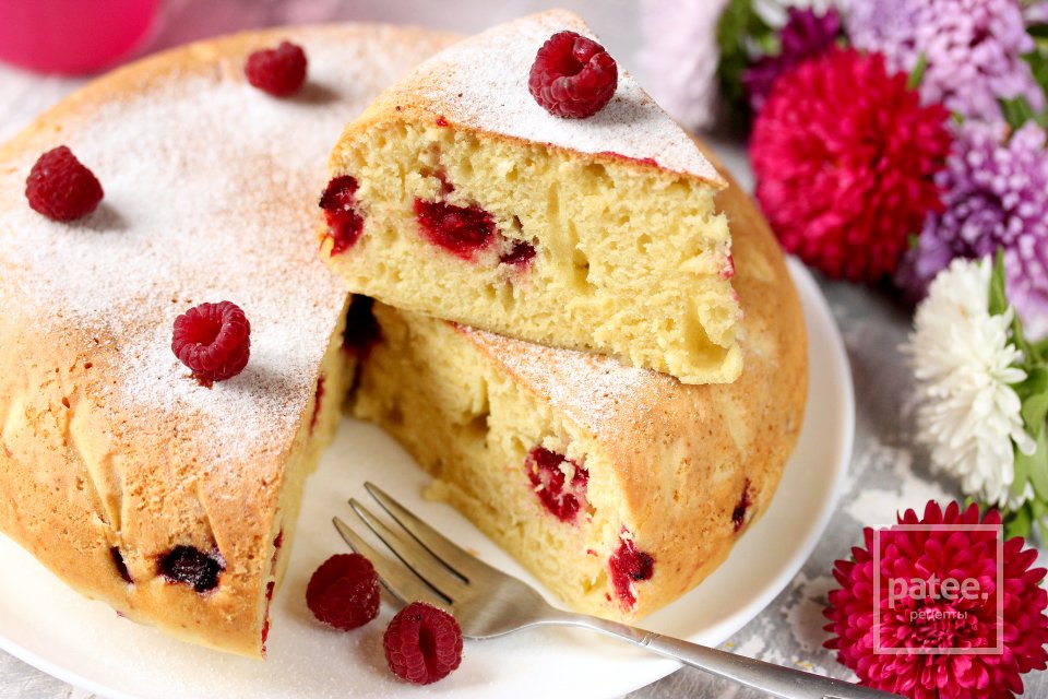 Пирог с малиной в мультиварке - Шаг 13