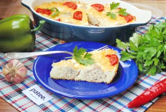 Запеканка из макарон с фрикадельками