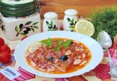 Солянка мясная с баклажанами