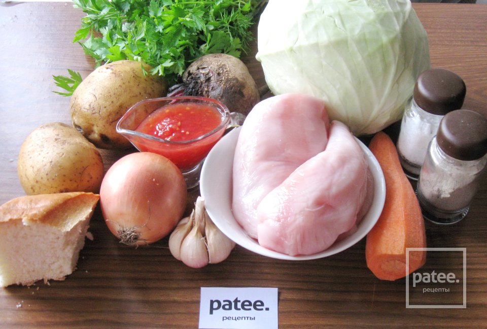 Борщ с фрикадельками - Шаг 1