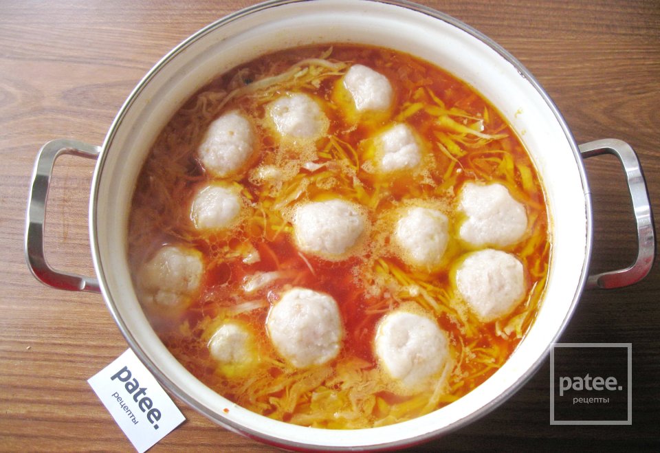Борщ с фрикадельками - Шаг 15