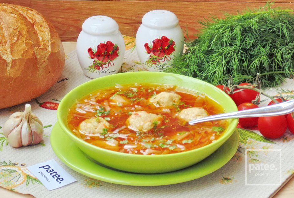 Борщ с фрикадельками - Шаг 20