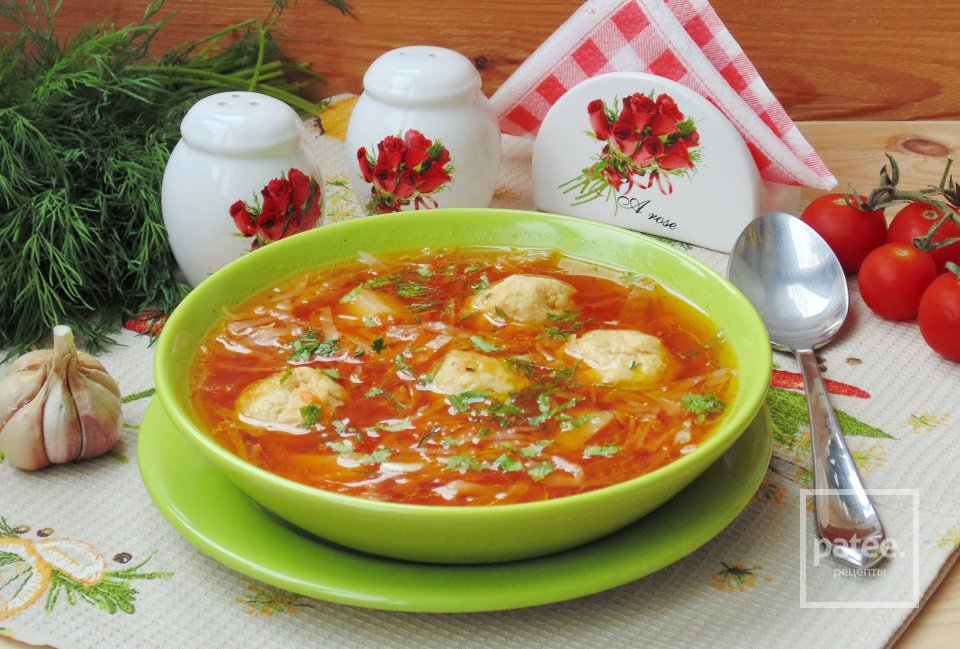 Борщ с фрикадельками - Шаг 21