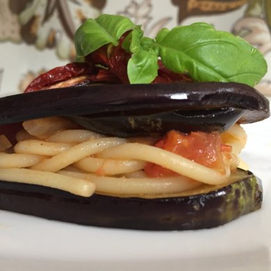 Паста норма (pasta Norma) Макароны, баклажаны, помидоры - Шаг 4