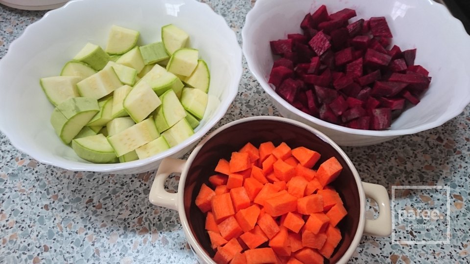 Горячий винегрет с курицей - Шаг 1