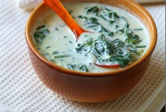 Сливочный соус со шпинатом