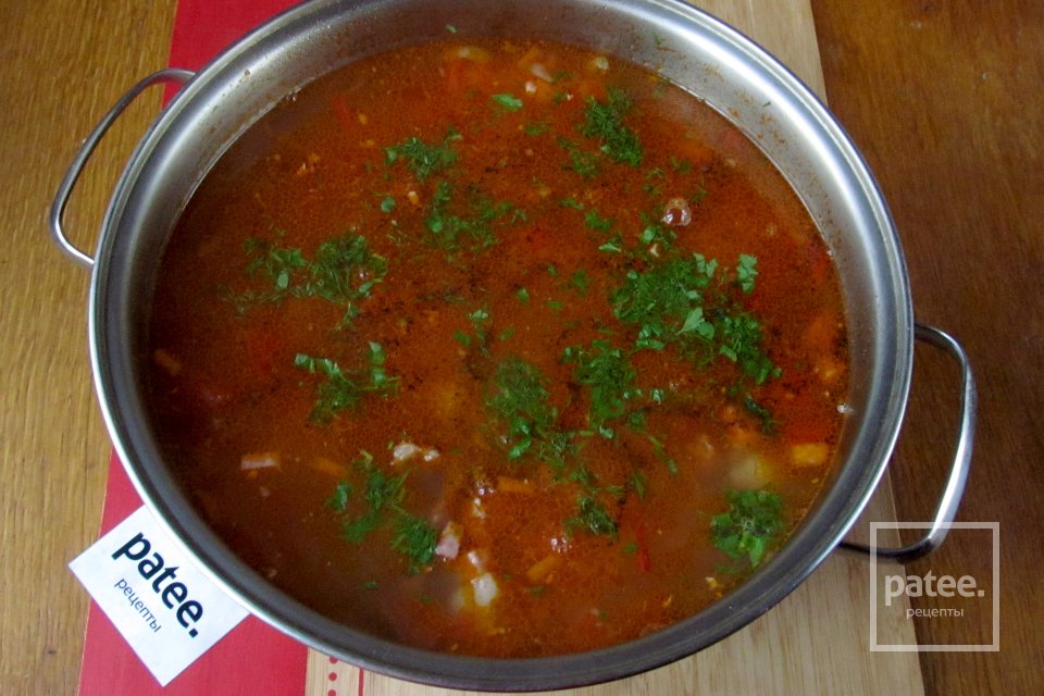 Солянка с копчёностями, свежими помидорами и каперсами - Шаг 20