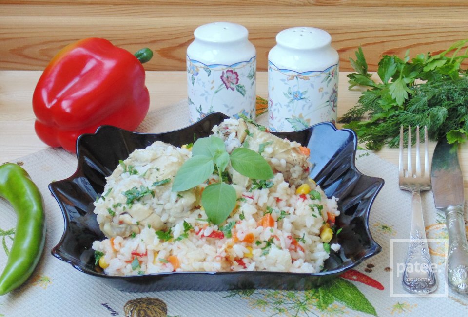 Куриные бедра с овощами и рисом - Шаг 16