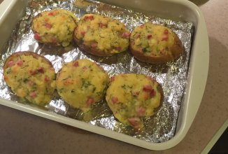 Фаршированный печёный картофель