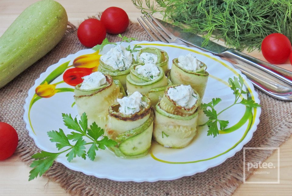 Рулетики из кабачков с творогом - Шаг 17