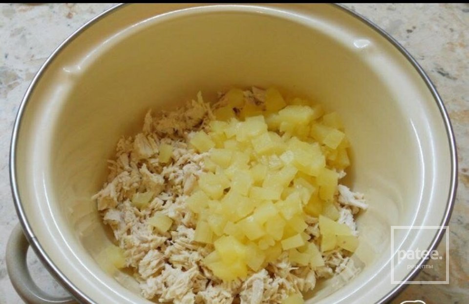 Салат с курицей и ананасом в тарталетках 🍍🍍 - Шаг 1