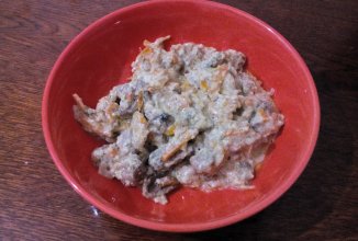 Говядина тушёная в сметане с сыром