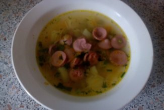 Быстрый суп с сосисками