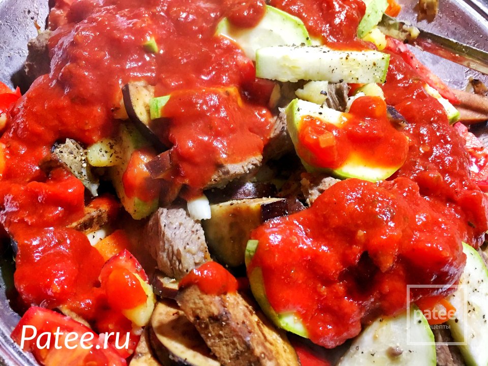 Рагу из говядины с кабачком и баклажанами - Шаг 5