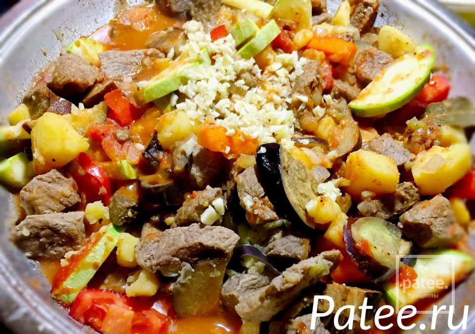 Рагу из говядины с кабачком и баклажанами - Шаг 6