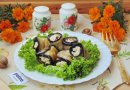 Рулетики из баклажанов с сыром и орехами