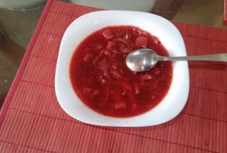 Борщ с кальмарами