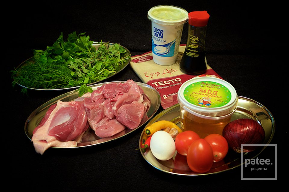 Слоёные розочки с индейкой и уткой - Шаг 1