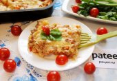 Лазанья мясная с помидорами