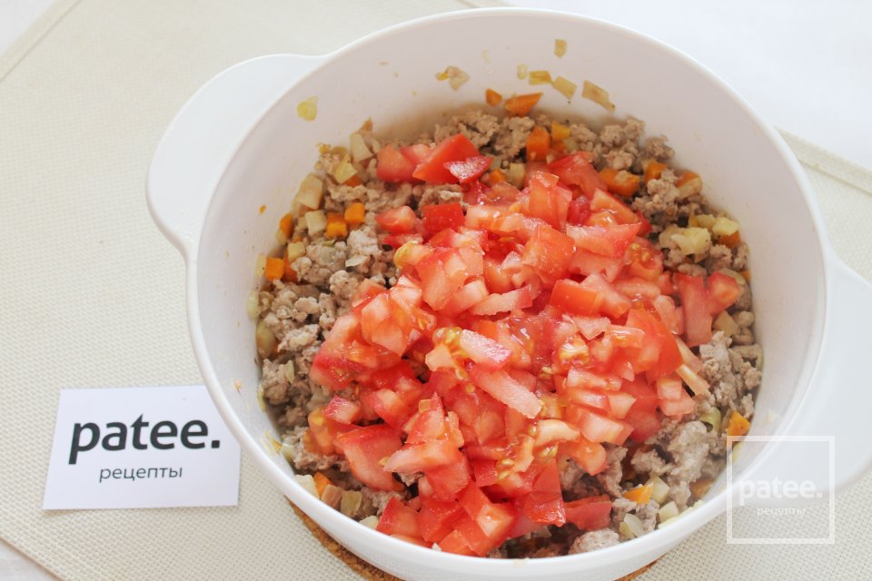 Лазанья мясная с помидорами - Шаг 7