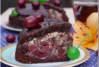 Торт "Пьяная вишня".