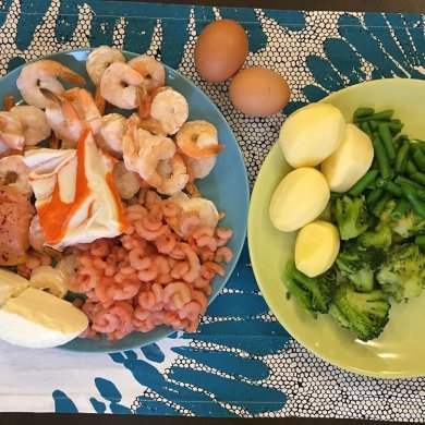 Морские котлеты из крабового мяса и креветок. - Шаг 1