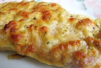 Эскалоп из индейки запечённый.