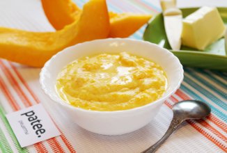 Манная каша с тыквой на сливках