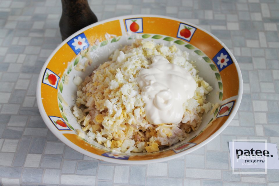 Блинчики заварные с кальмарами и сыром - Шаг 20