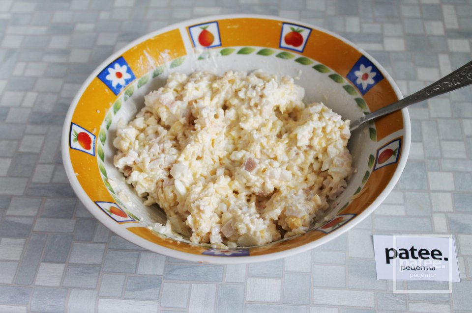 Блинчики заварные с кальмарами и сыром - Шаг 21